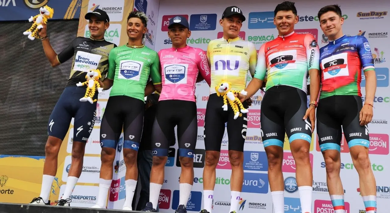 Protagonistas en la etapa 4 de la Vuelta a Colombia. 